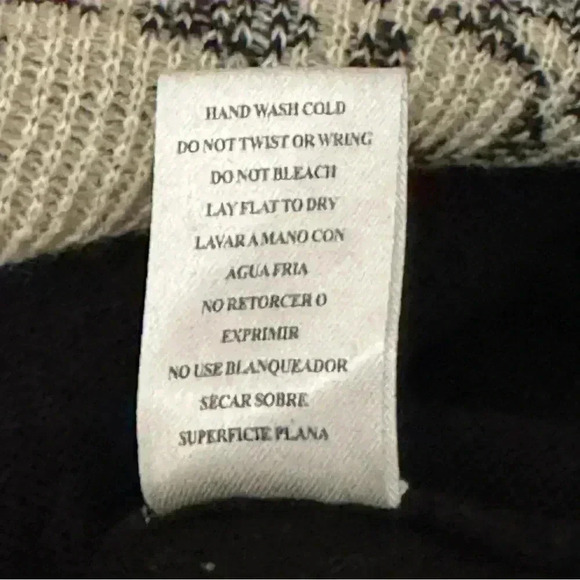 Sequin Hearts Black Knit Knee Length Sweater Dress with Aztec design Size M - Picture 6 of 7